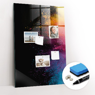 Schreib magnettafel Farbiges Pulver