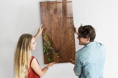 Trocken abwischbare Magnettafel Rustikales Holz