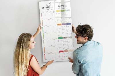 Magnettafel mit Marker Wöchentlicher Speiseplan