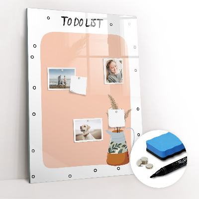 Magnettafel mit Marker To-Do-Liste