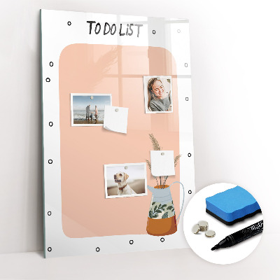 Magnettafel mit Marker To-Do-Liste