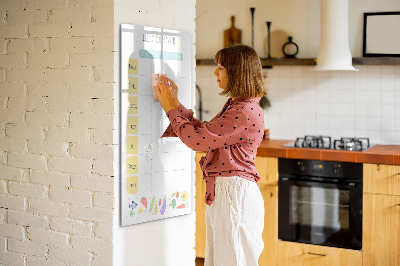 Magnettafel mit Marker Wöchentlicher Essensplaner