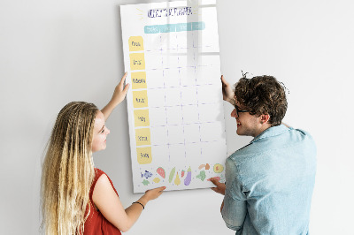 Magnettafel mit Marker Wöchentlicher Essensplaner