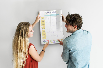 Magnettafel mit Marker Wöchentlicher Essensplaner