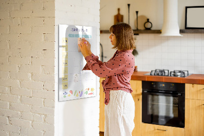 Magnettafel mit Marker Wöchentlicher Essensplaner