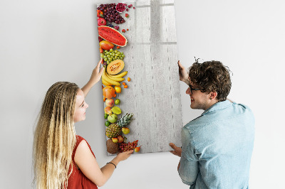 Magnetische Schreibtafel Gemüse auf Holz