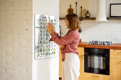 Magnetische Schreibtafel Grünes Gemüse