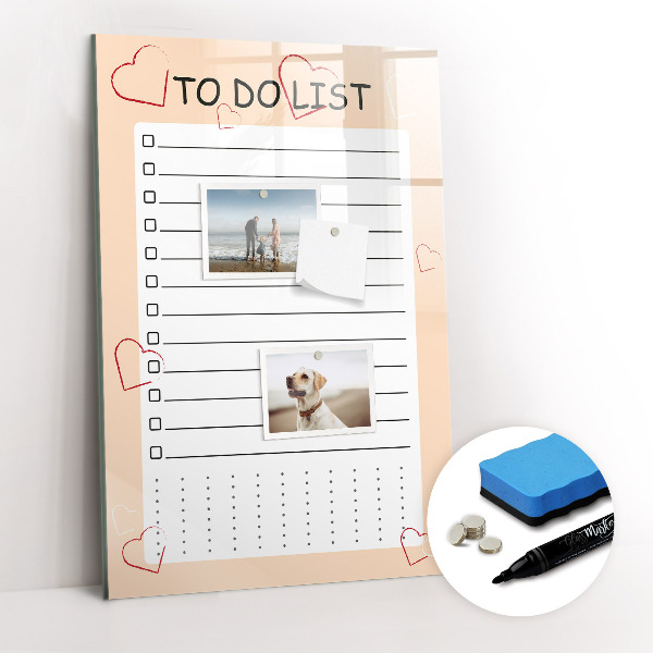 Magnetische Schreibtafel To-Do-Liste