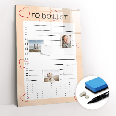 Magnetische Schreibtafel To-Do-Liste