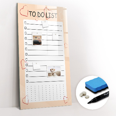 Magnetische Schreibtafel To-Do-Liste