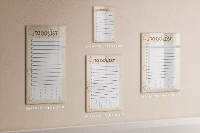 Magnetische Schreibtafel To-Do-Liste