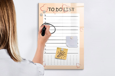 Magnetische Schreibtafel To-Do-Liste