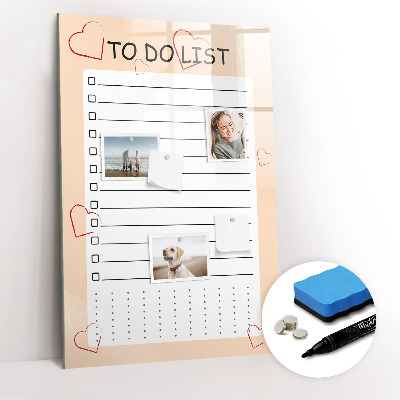 Magnetische Schreibtafel To-Do-Liste