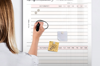 Magnetisches Zeichenbrett Checkliste zur Verantwortung