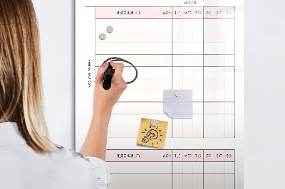 Magnetisches Zeichenbrett Checkliste zur Verantwortung