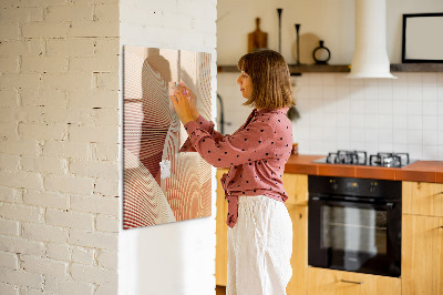 Magnetische Schreibtafel Wellenabstraktionsmuster