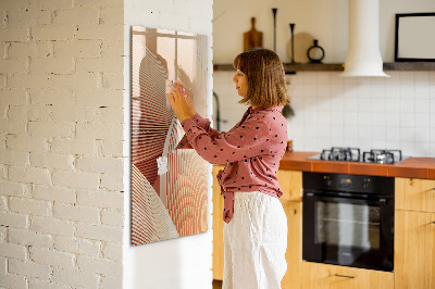 Magnetische Schreibtafel Wellenabstraktionsmuster