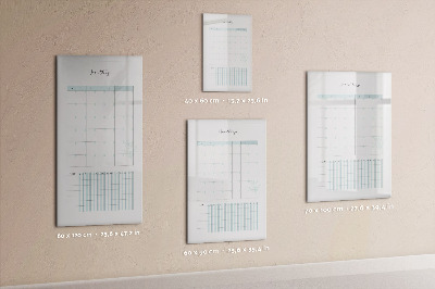 Magnettafel mit Marker Monatsplaner