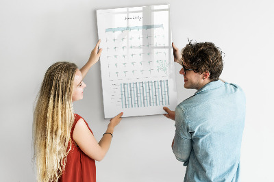 Magnettafel mit Marker Monatsplaner