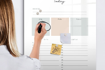 Magnetisches Zeichenbrett Der heutige Planer
