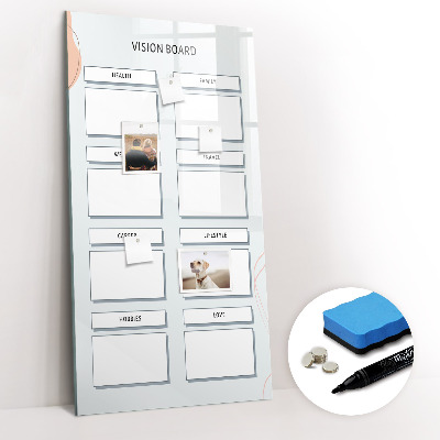 Magnetische Schreibtafel Visionboard