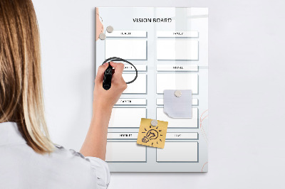 Magnetische Schreibtafel Visionboard