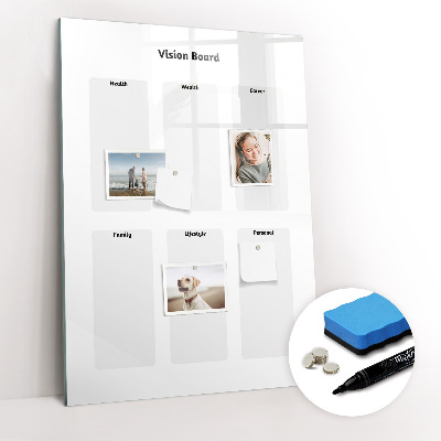 Magnetische Schreibtafel Visionboard