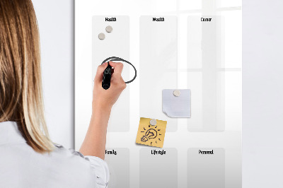 Magnetische Schreibtafel Visionboard