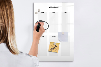 Magnetische Schreibtafel Visionboard