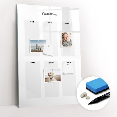 Magnetische Schreibtafel Visionboard