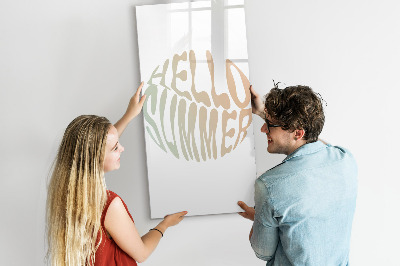 Magnetische Schreibtafel Hallo Sommerinschrift