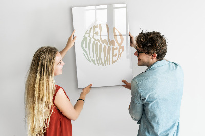 Magnetische Schreibtafel Hallo Sommerinschrift