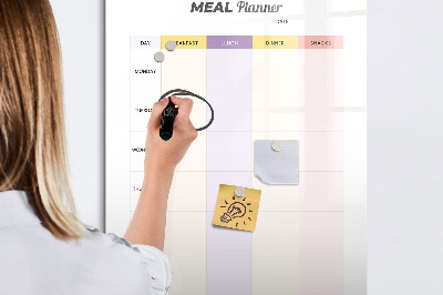 Magnettafel mit Marker Essensplaner