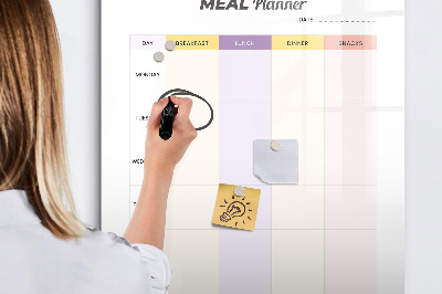 Magnettafel mit Marker Essensplaner