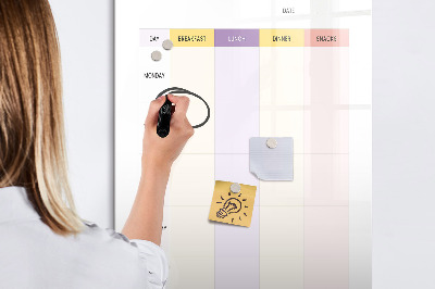 Magnettafel mit Marker Essensplaner