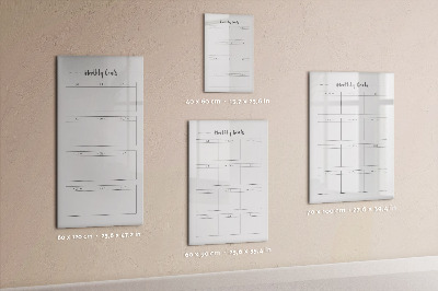 Magnettafel mit Marker Monatliche Ziele