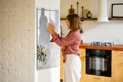 Magnetische Schreibtafel Beton und Oliven