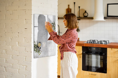 Magnetische Schreibtafel Beton und Oliven