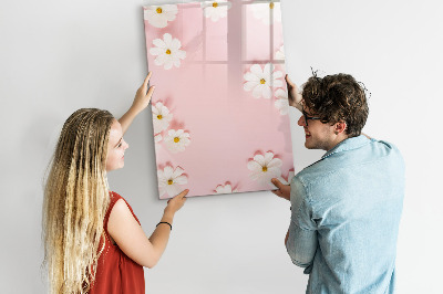 Magnettafel mit Marker Blumen