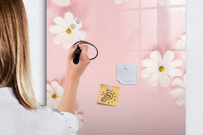 Magnettafel mit Marker Blumen