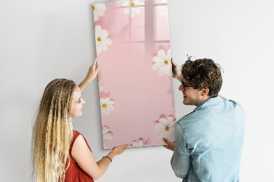 Magnettafel mit Marker Blumen