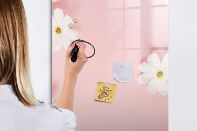 Magnettafel mit Marker Blumen