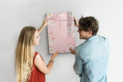 Magnettafel mit Marker Blumen