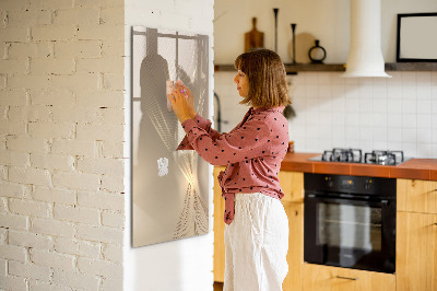 Magnettafel mit Marker Abstraktes Licht