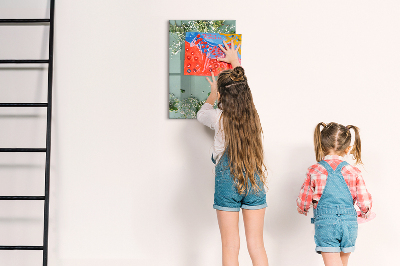 Magnetische Schreibtafel Schleierkrautblüten