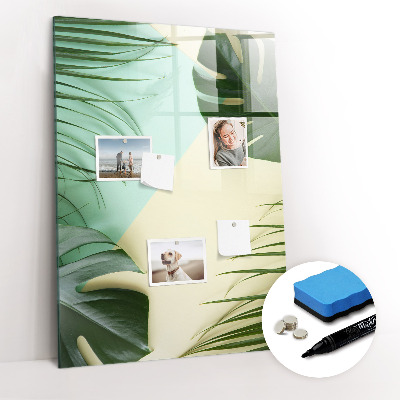 Magnettafel mit Marker Tropische Monstera