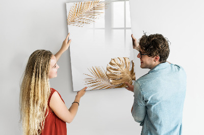 Magnettafel mit Marker Goldene Blätter