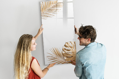 Magnettafel mit Marker Goldene Blätter