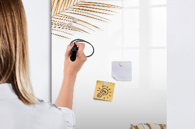 Magnettafel mit Marker Goldene Blätter