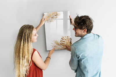 Magnettafel mit Marker Goldene Blätter